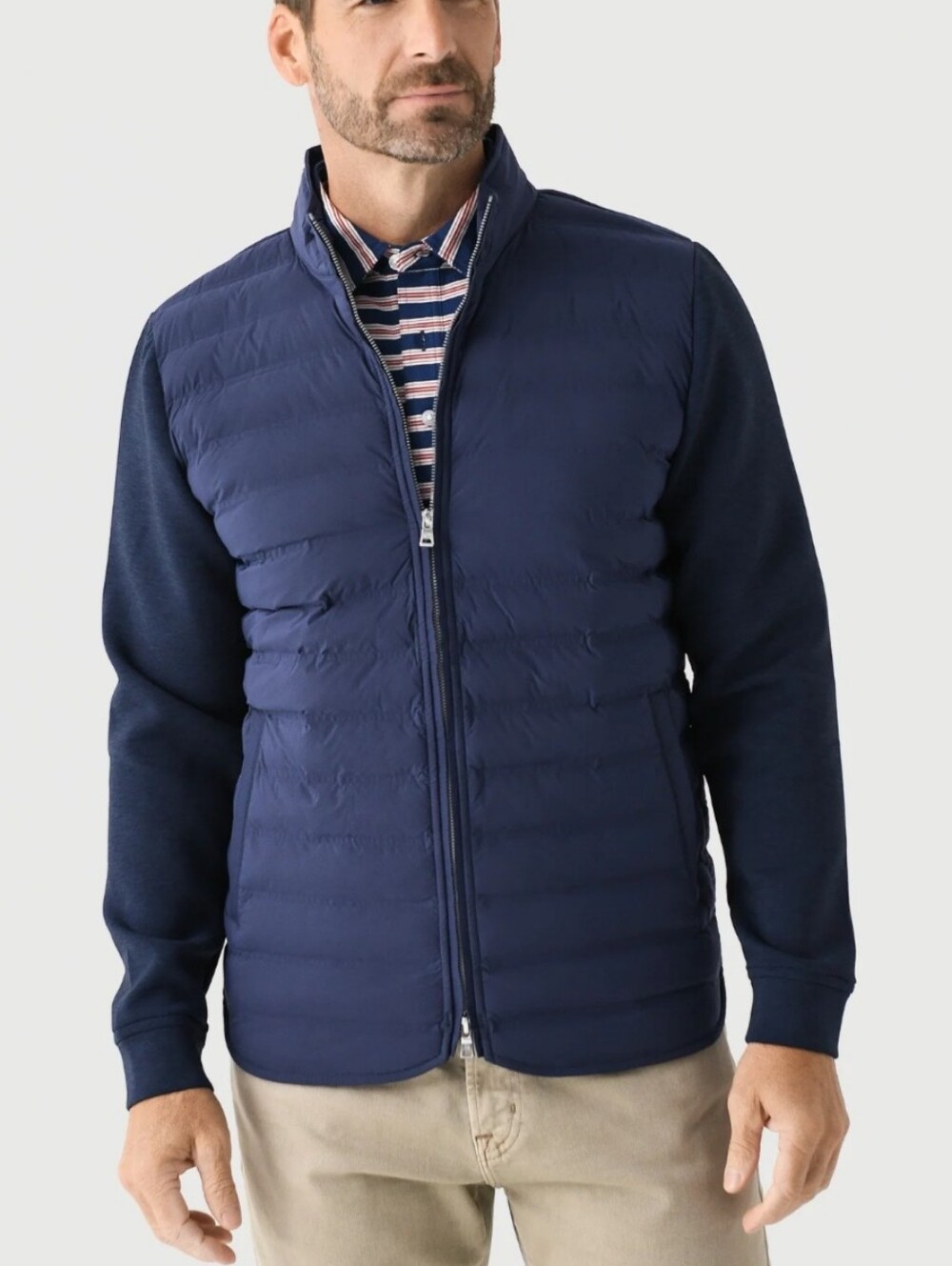 Peter Millar Winsome Hybrid Cardigan Navy MF24XZ17 Men's Jacket